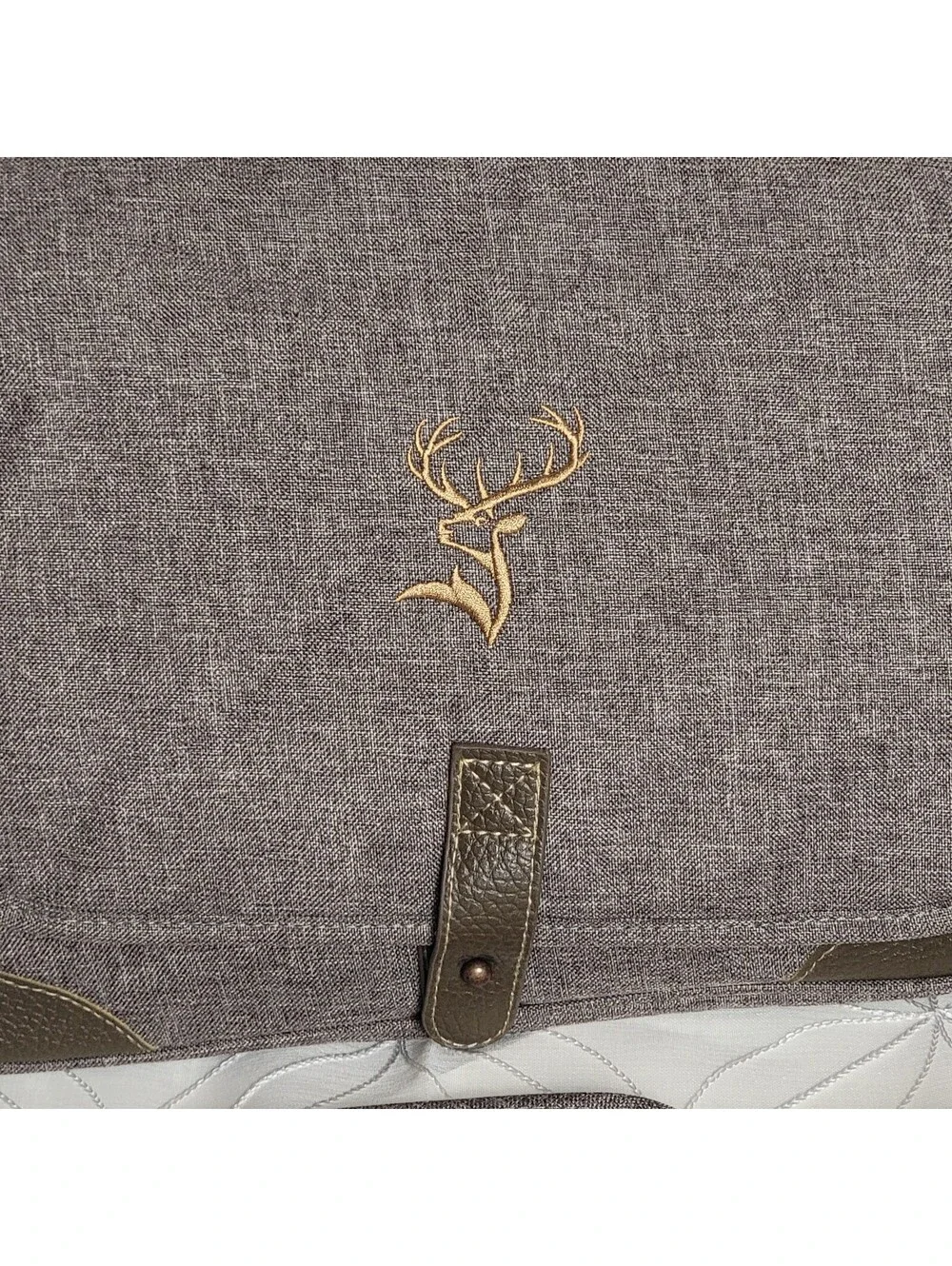 Glenfiddich Messenger Sling Bag 2016 Gray with Deer Embroidery Adjustable Strap